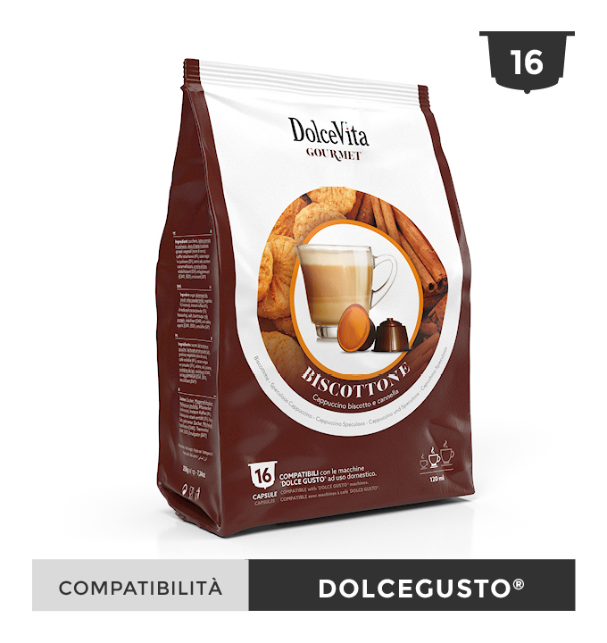 Dolce Vita съвместими капсули за Dolce Gusto Biscottino 16 бр